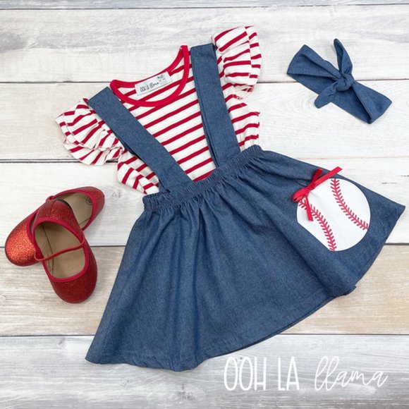 NWT:  A League of Her Own Blouse and Skirt Set by Ooh-La-Llama - Picture 1 of 2